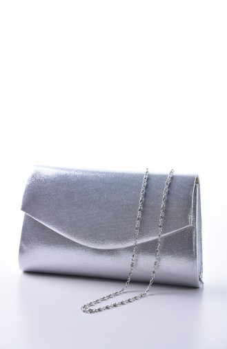 Silver Gray Portfolio Clutch 0497-03