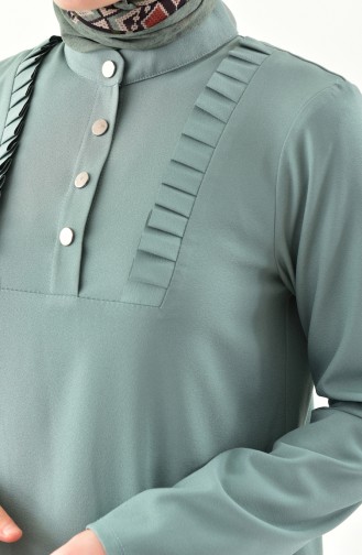 Fırfırlı Tunik Pantolon İkili Takım 1905-06 Çağla Yeşili