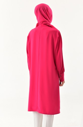 Tunique Détail Boutons-Pressions 4932-03 Fushia 4932-03