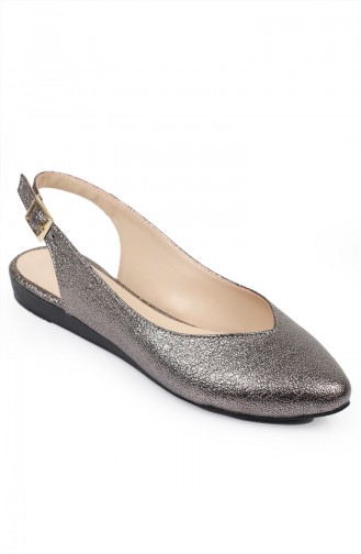 Women Flat Shoes Ballerina 7630 Platinum 7630