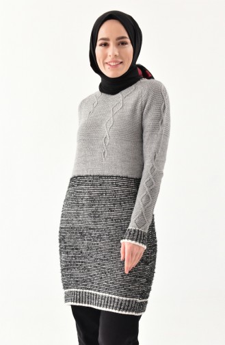 Pull Tricot 8501-08 Gris Noir 8501-08