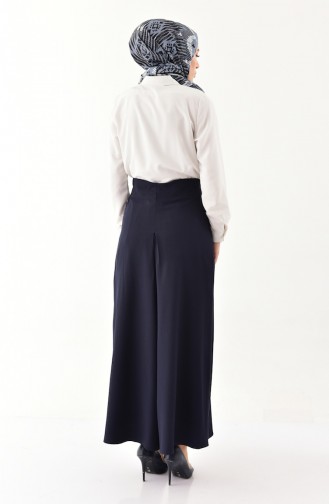 Belted Pants Skirt 31247-02 Navy Blue 31247-02