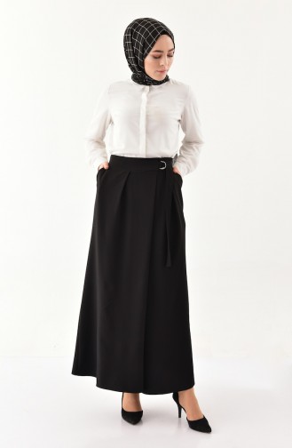 BURUN Belted Pants Skirt 31249-01 Black 31249-01
