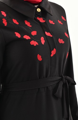 EFE Flowered Dress 0020-03 Black 0020-03