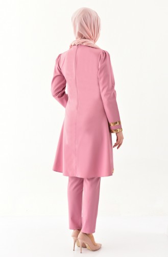 MISS VALLE Necklace Tunic Trousers Double Suit 2211-01 Rose Dried 2211-01
