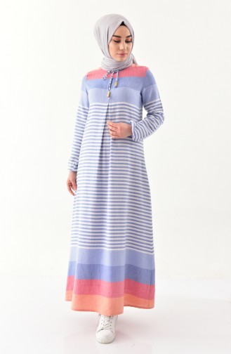 Blue Hijab Dress 2028-08
