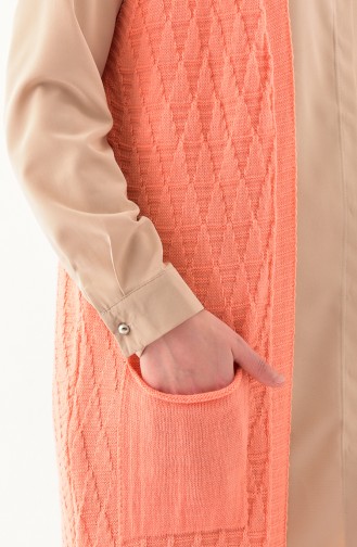 Knitwear Pocket Vest  8109-06 Salmon 8109-06