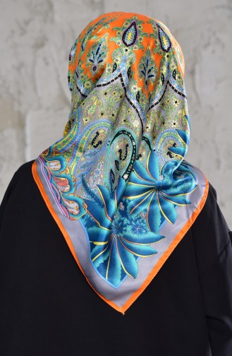 Misiny Collection Silk Scarf 24118-01 Petrol 24118-01