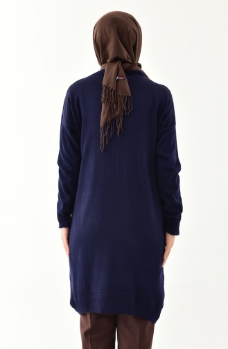 Tricot Necklace Tunic 2101-01 Navy Blue 2101-01