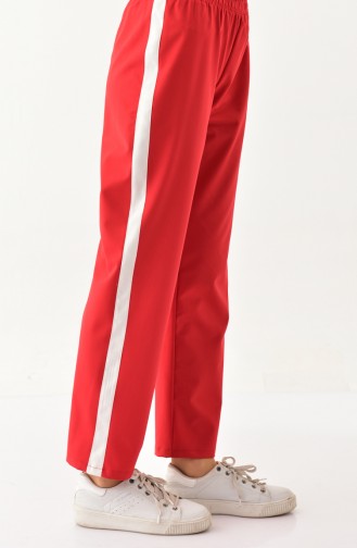 DURAN Striped Straight Leg Pants 2068-05 Red 2068-05