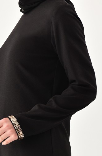 BURUN Sequin Detail Tunic Trousers Double Suit 11174-06 Black 11174-06