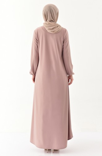 إي أف إي فستان بتصميم أكمام مزمومة  4141-04 لون بني مائل للرمادي 4141-04