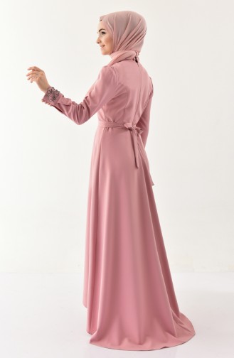 Dusty Rose Hijab Dress 8902-05