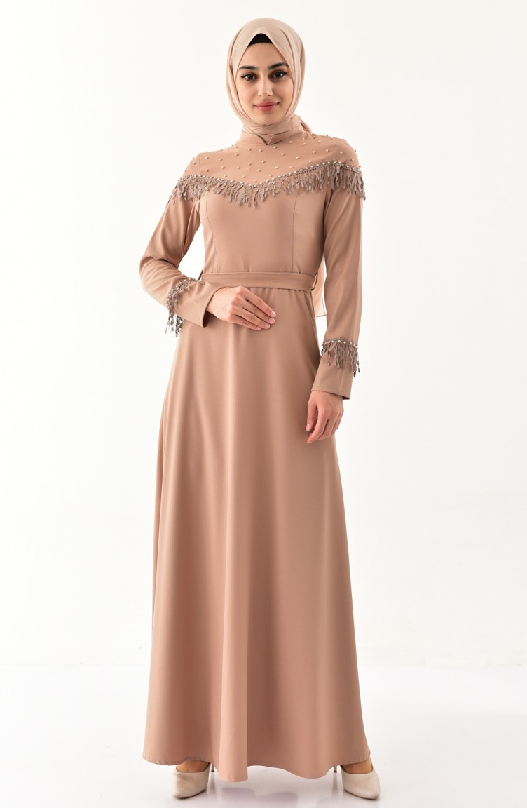 Robe A Ceinture Detail Dentelle 2020 05 Vison 2020 05 Sefamerve