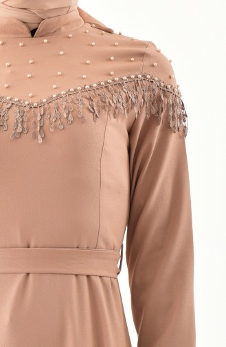 Lace Detailed Belted Dress 2020-05 Mink 2020-05