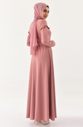 Robe Hijab Rose Pâle 2021-02