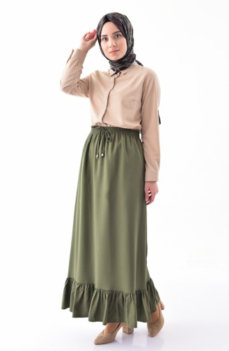 Pleated Skirt 1105C-01 Khaki 1105C-01
