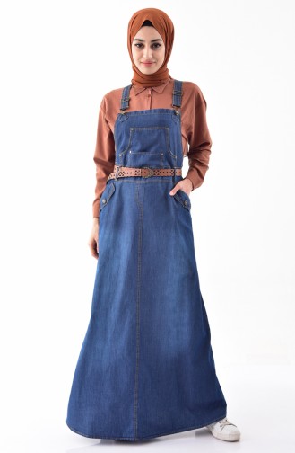 Salopet Jile Elbise 8559-01 Lacivert
