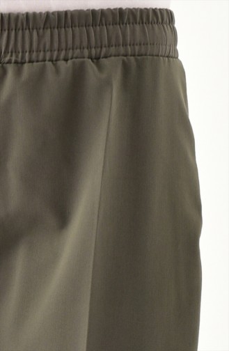 Waist Elastic Pants 2063B-03 Khaki Green 2063B-03