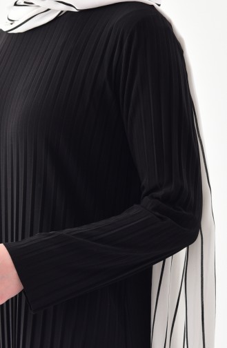 Piliseli Tunik Pantolon İkili Takım 1002-02 Siyah