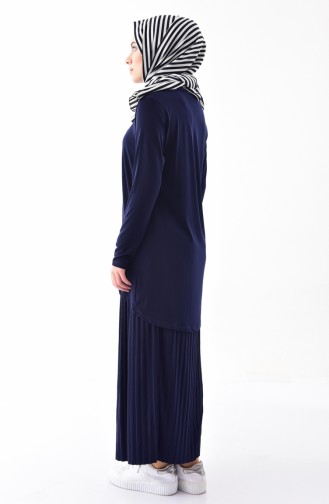 iLMEK Tunic Skirt Double Suit 5237-07 Navy Blue 5237-07