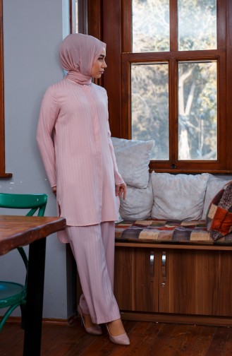 Tunik Pantolon İkili Takım 9001-06 Pudra