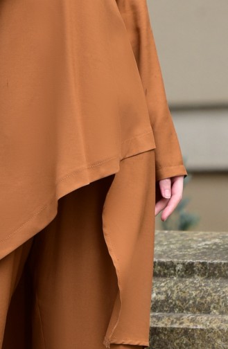 Tunik Pantolon İkili Takım 10107-03 Taba 10107-03