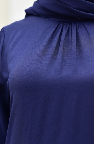 إي أف إي فستان بتصميم أكمام مزمومة 1919-05 لون كحلي 1919-05
