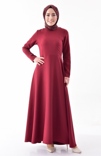 iLMEK Plain Dress 5218-02 Claret Red 5218-02