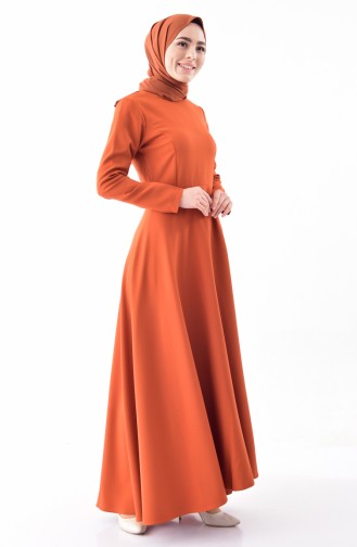 iLMEK Plain Dress 5218-05 Orange 5218-05