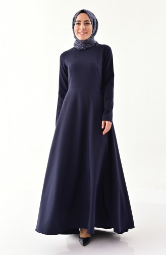 ايلميك فستان بتصميم سادة 5218-08 لون كحلي 5218-08