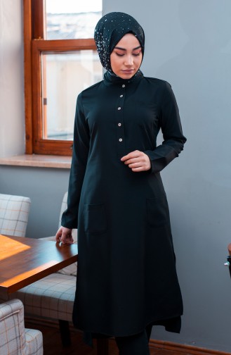 Cepli Asimetrik Tunik 10105-01 Siyah