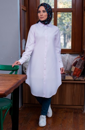 Düğmeli Tunik 8203-11 Pudra 8203-11