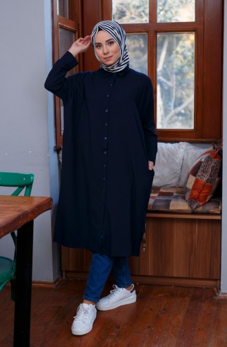 Oyya Sleeves attached Tunic 8122-02 Navy 8122-02