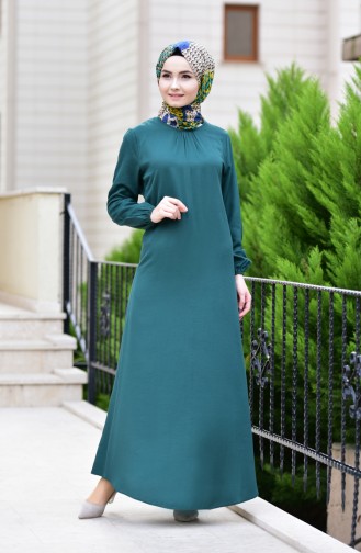 Sleeve Tights Dress 1919-06 Emerald Green 1919-06