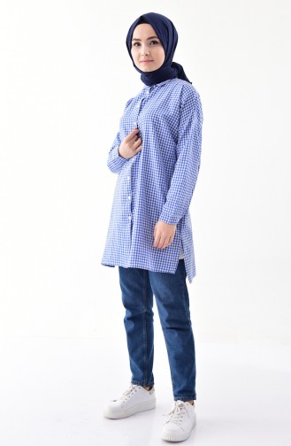 Saxon blue Overhemdblouse 5228-01