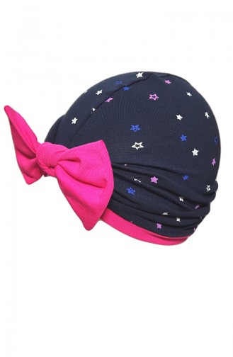 Bow Design Bonnet BCB011 Navy Blue 011