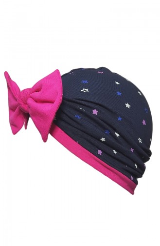 Bow Design Bonnet BCB011 Navy Blue 011