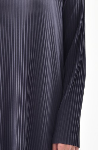 ايلميك فستان بتصميم طيات 5217-05 لون أسود مائل للرمادي 5217-05