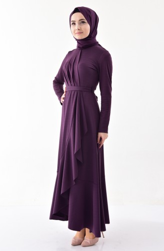 Lila Hijab Kleider 4064-04