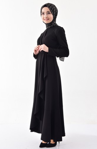 Schwarz Hijab Kleider 4064-05