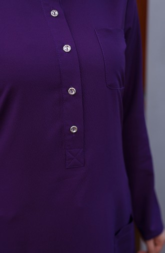 Minahill Pocket Asymmetric Tunic 10105-06 Purple 10105-06