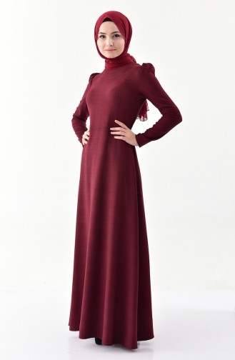 Robe a Motifs 9000-04 Bordeaux 9000-04