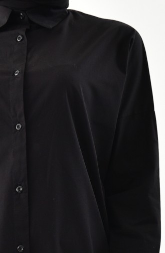 Düğmeli Gömlek 5228A-02 Siyah