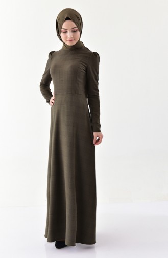 Khaki Hijab Kleider 9000-03