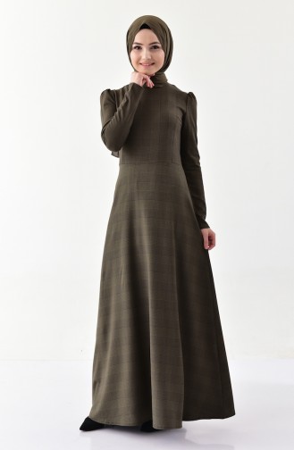 Khaki Hijab Kleider 9000-03