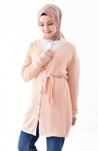 Knitwear Buttoned Cardigan 9004-02 Powder 9004-02