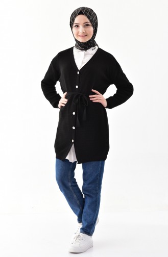 Knitwear Buttoned Cardigan 9004-03 Black 9004-03