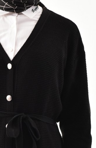 Knitwear Buttoned Cardigan 9004-03 Black 9004-03