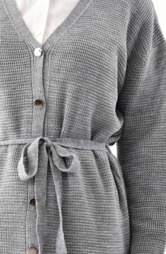 Knitwear Buttoned Cardigan 9004-04 Gray 9004-04